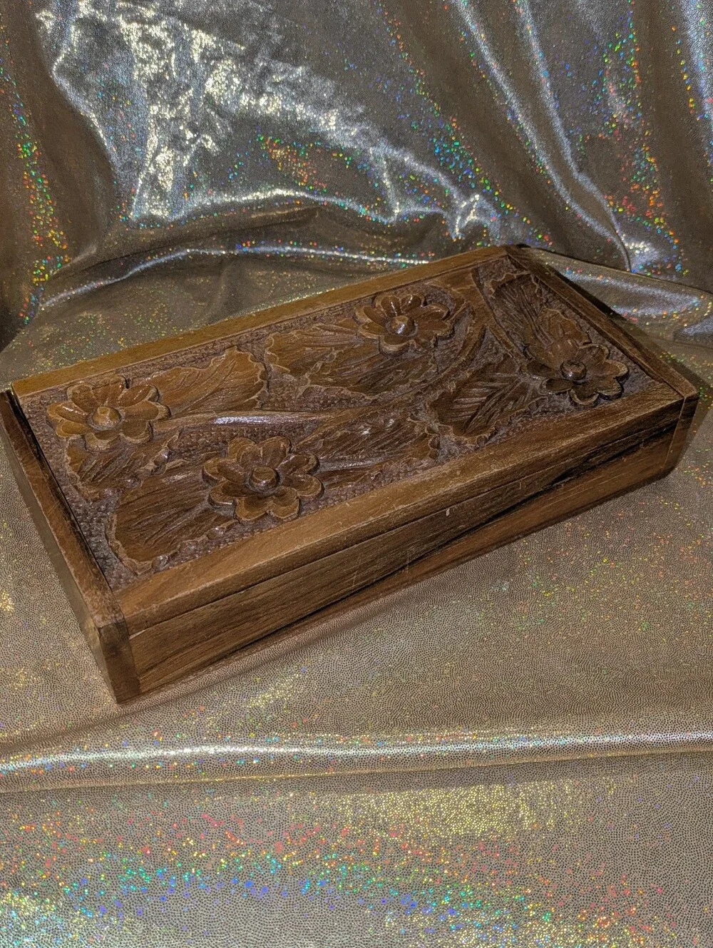 Carved Wooden Floral Box , Croatian